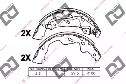 Комлект тормозных накладок DJ PARTS BS1369